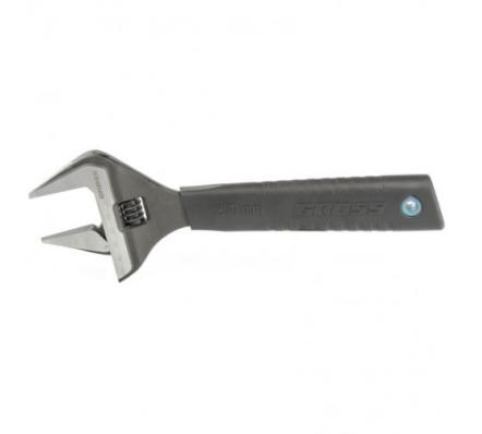 Разводной ключ, 250мм, CrV, тонкие губки, защитные насадки GROSS 