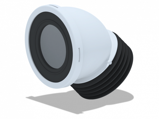 Труба фановая 110 * 45 град, коротк. (W4228)