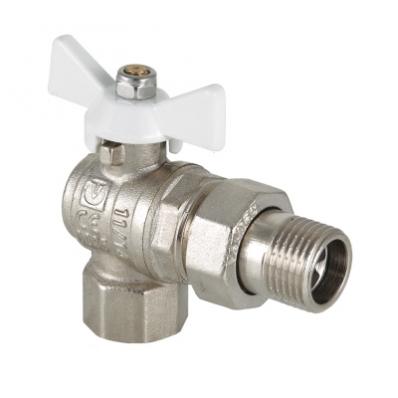 Кран шар. BASE угловой с полусгоном 1/2