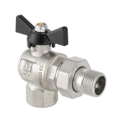 Кран шар. PERFECT угловой с полусгоном 1/2