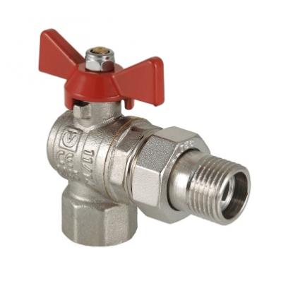 Кран шар. BASE угловой с полусгоном 1/2