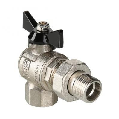 Кран шар. PERFECT угловой с полусгоном 3/4