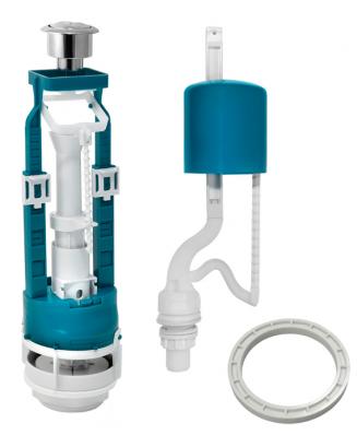 И-46 Ар-ра 2-КНОП.хром.(40мм)+ НИЖНИЙ клапан (СБ2м-НпрРФ-АА-В) Инкоэр