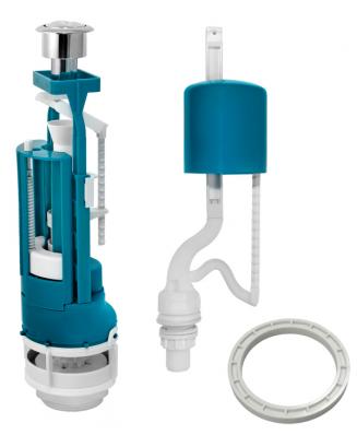 И-44 Ар-ра 2-КНОП.хром.(40мм)+ НИЖНИЙ клапан(СБ2-НпрРФ-АА-В) Инкоэр  (5-3-3-4)