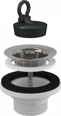 A31 Выпуск для мойки 1 1/4 с нерж.решеткой d63 (Alcaplast) З