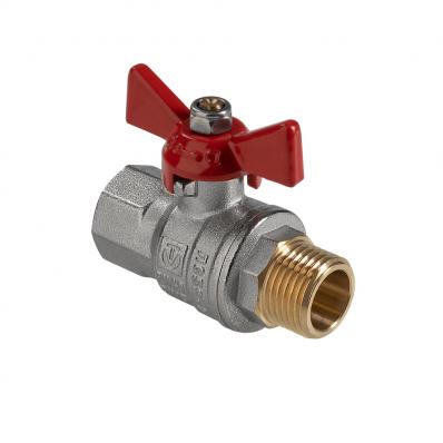 Кран шаровый полнопроходной, ГОСТ, рукоятка-бабочка  Дн 20 вн.-нар.