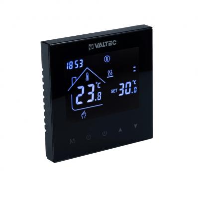 Хронотермостат электронный комнатный, двухконтурный, черный