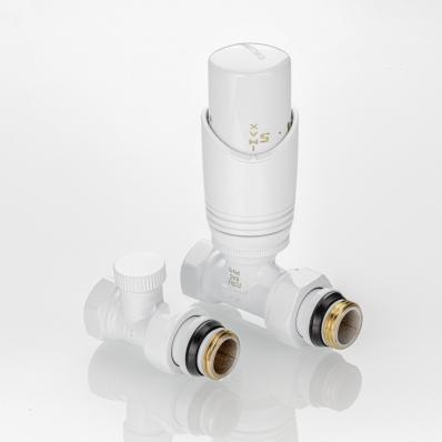 Комплект терморегулирующего оборудования для радиатора прямой (белый)